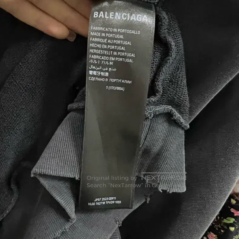 Balenciaga Balenciaga Black Perforated Metal Sweatshirt Size US S / EU 44-46 / 1 - 4 Thumbnail