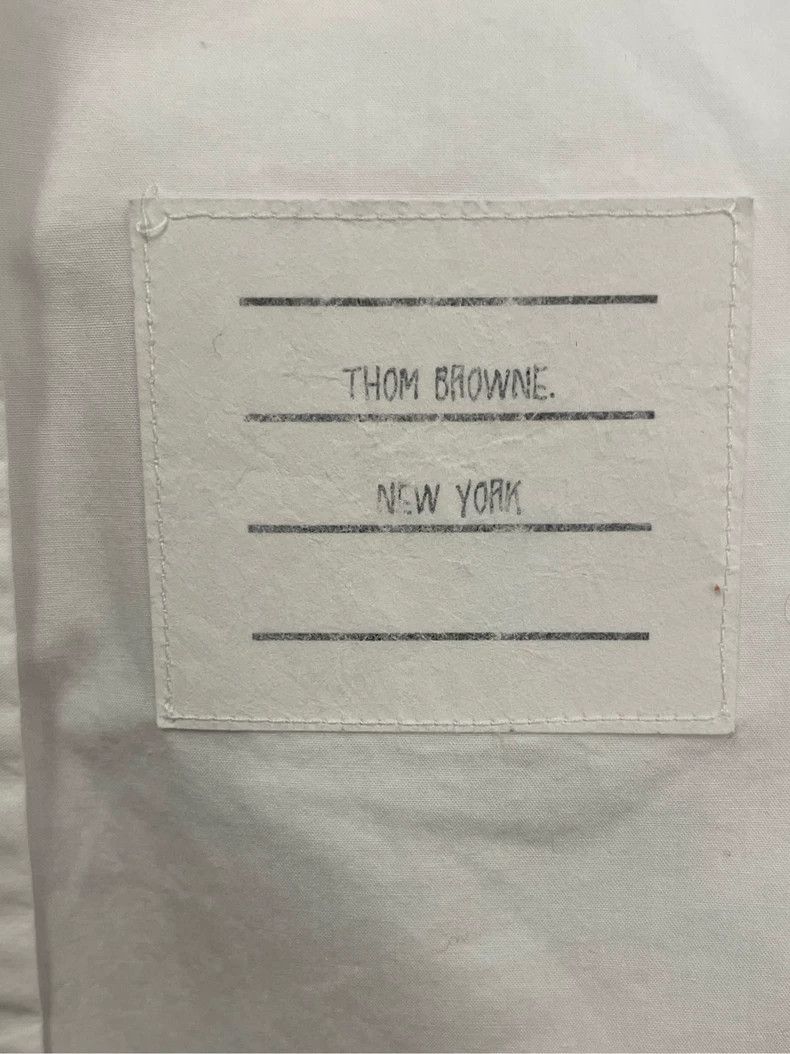 Thom Browne Thom browne White colorful four-striped long-sleeved shirt Size US XS / EU 42 / 0 - 5 Thumbnail
