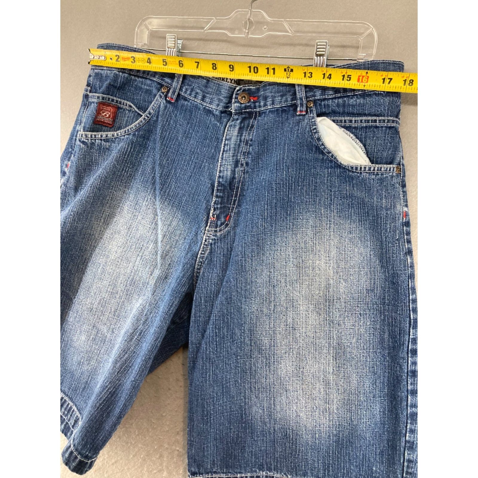 Denime VINTAGE Brooklyn Denim Shorts Mens 40 Blue 90s Relaxed Fit Chino 5-Pocket Size US 40 / EU 56 - 2 Thumbnail