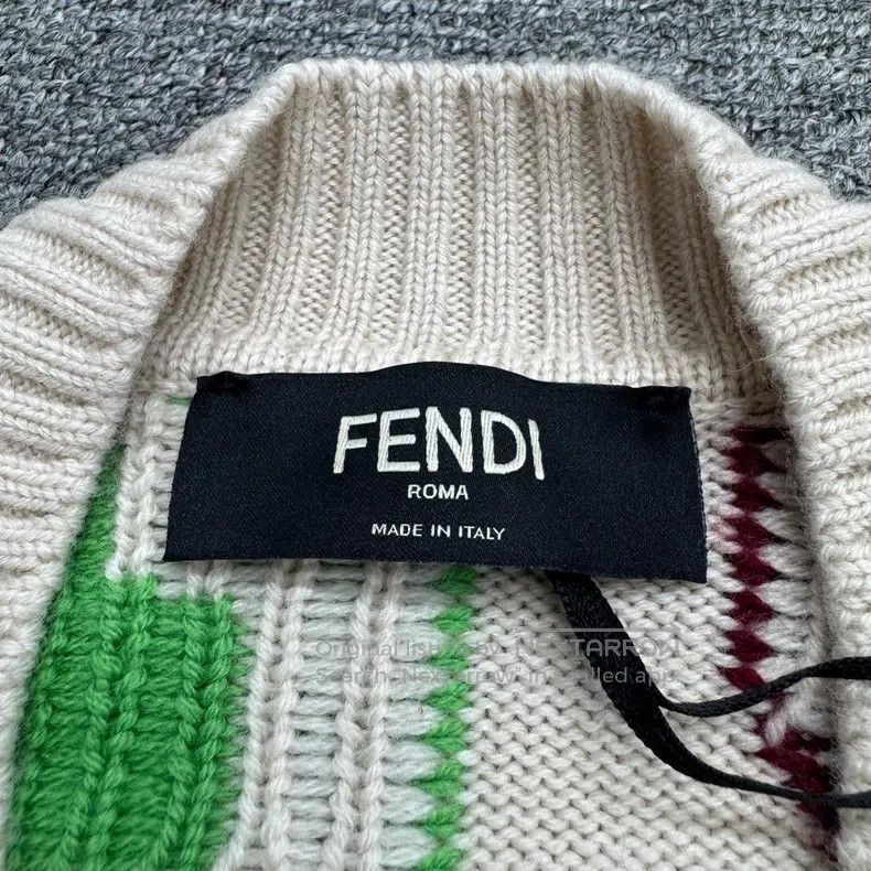 Fendi Fendi Double F Logo V-Neck Sweater Size US M / EU 48-50 / 2 - 2 Thumbnail
