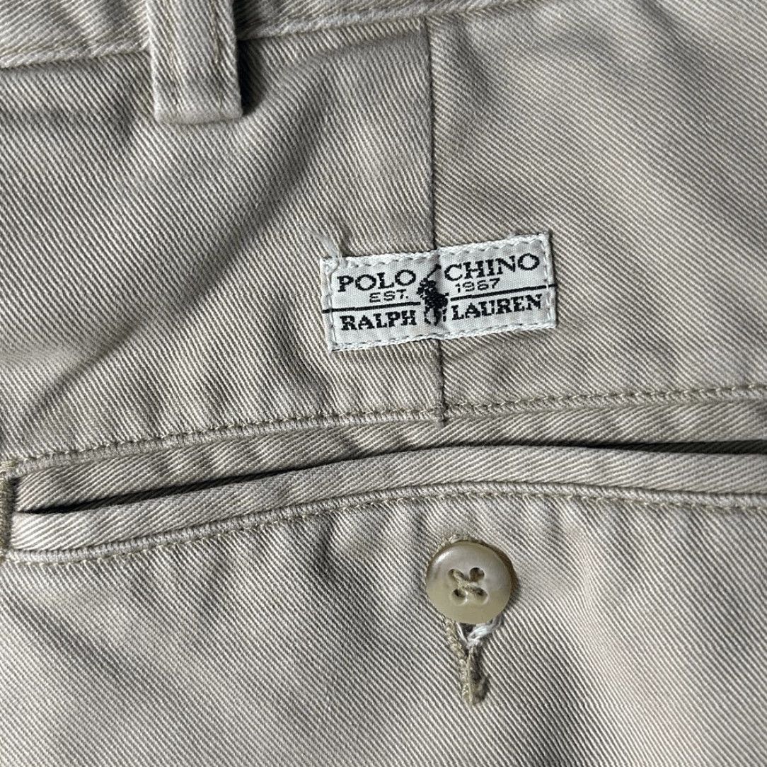 Polo Ralph Lauren VINTAGE Polo Ralph Lauren Pleated Front Mens Chino Pants Trousers 38 SPOT Tan 34 Inseam Mens Size US M / EU 48-50 / 2 - 3 Thumbnail