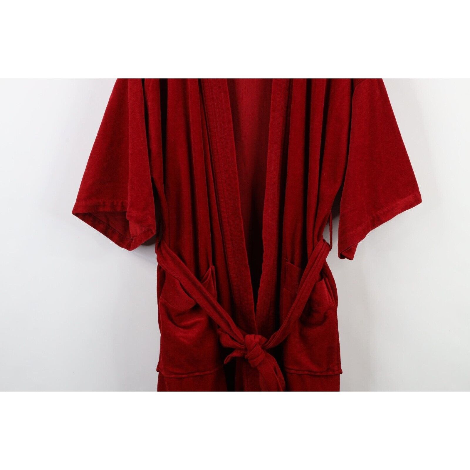 Vintage Vintage 70s Streetwear aded Blank Belted Velour Bath Robe Size US L / EU 52-54 / 3 - 3 Thumbnail