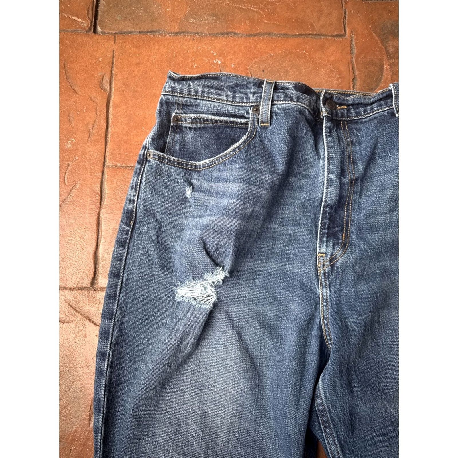 Levi's VINTAGE Levi's 70's High Flare Jeans Womens 34x30 Blue Denim Distressed Size 24" / US 00 / IT 34 - 5 Thumbnail