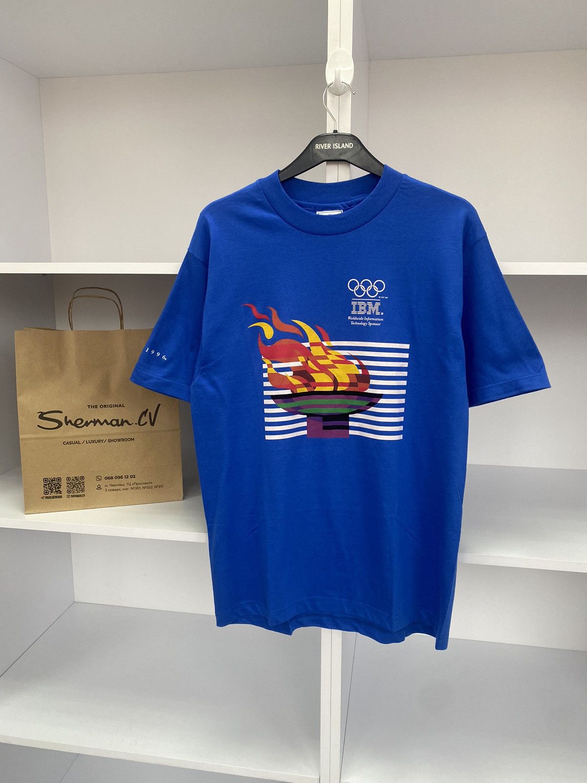 Band Tees × Designer × Vintage Vintage Atlanta Olympic 96 IBM Tee Size US M / EU 48-50 / 2 - 3 Thumbnail