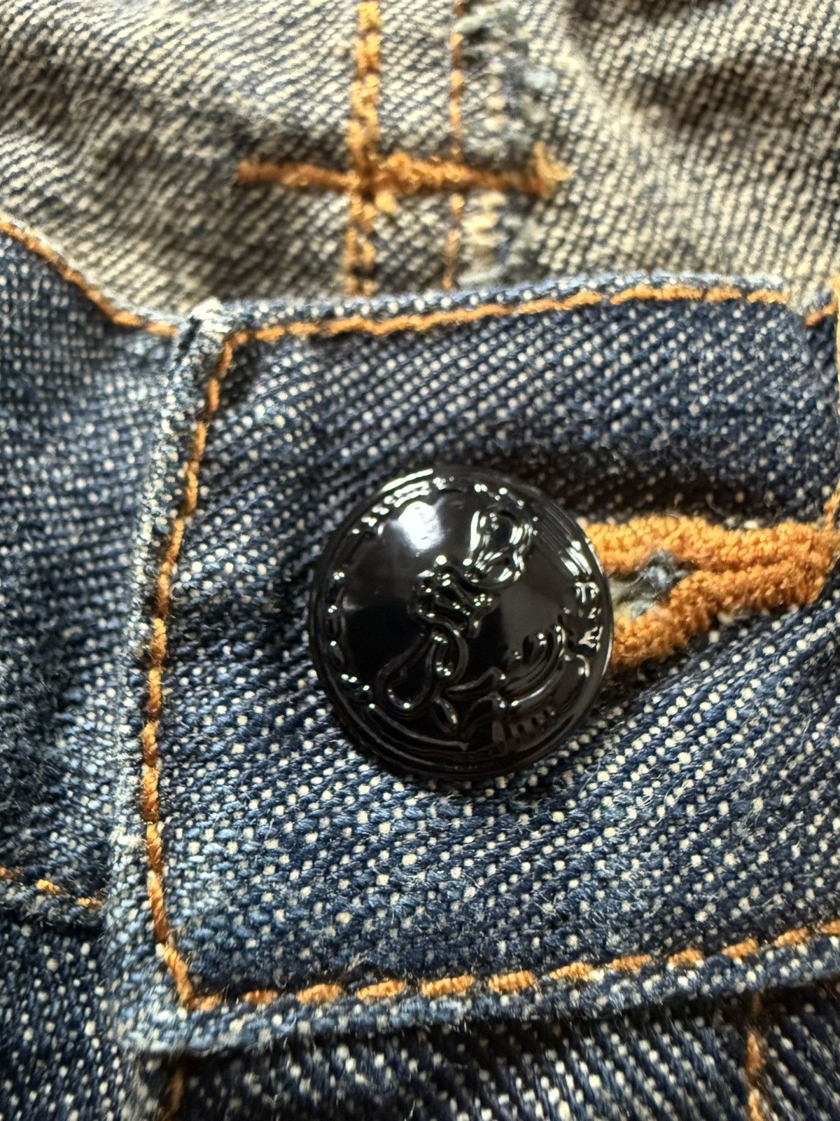 In The Attic In The Attic Japan Mud Earthy Wash Paneled Gun Pocket Jeans Size US 30 / EU 46 - 24 Thumbnail