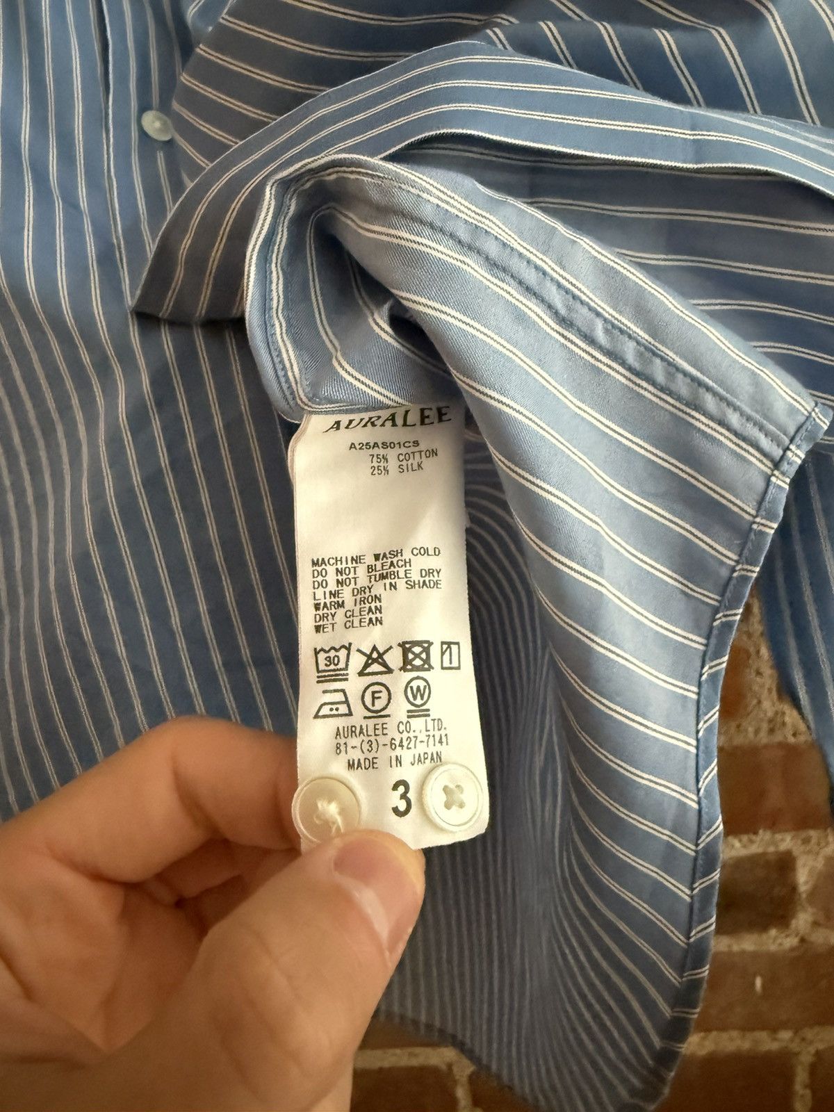 Auralee Auralee Striped Button Shirt Size 3 Size US M / EU 48-50 / 2 - 3 Thumbnail