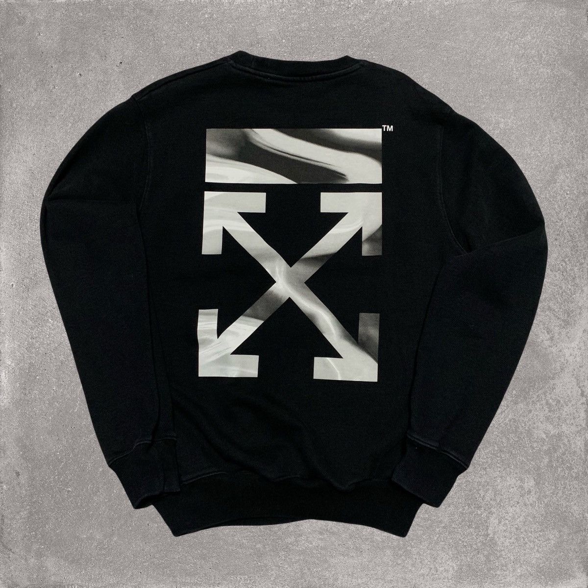 Off-White Off White Small Liquid Arrows Black Sweatshirt Crewneck Size US S / EU 44-46 / 1 - 1 Thumbnail