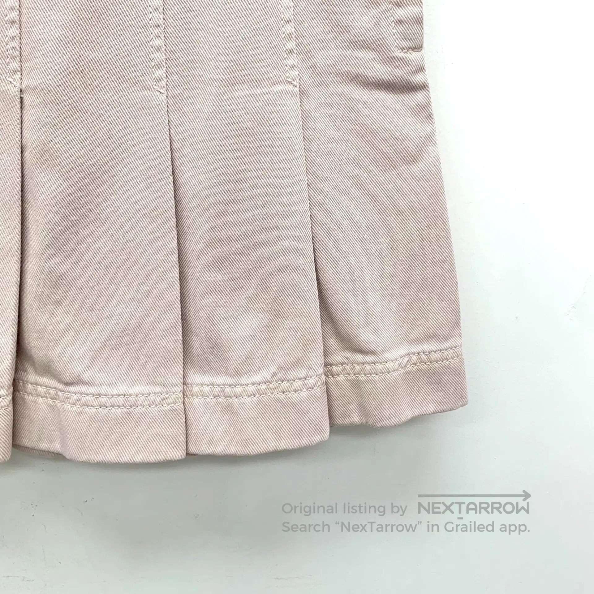 Valentino Valentino size L Light pink cotton casual pleated half ski Size 39" - 4 Thumbnail