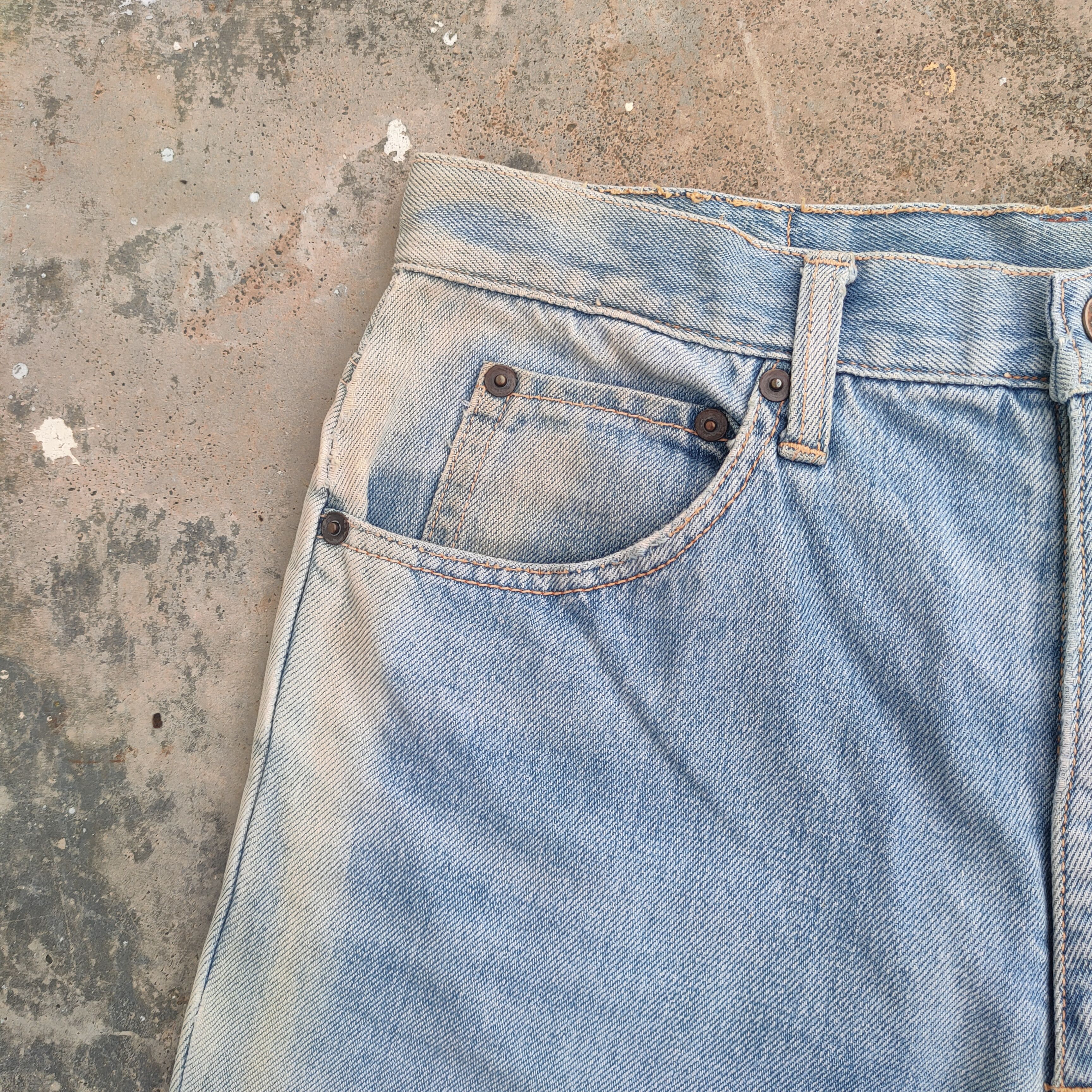 Paradise VINTAGE PARADISE FADED MUD WASH DENIM JEANS PANTS Size US 30 / EU 46 - 8 Thumbnail