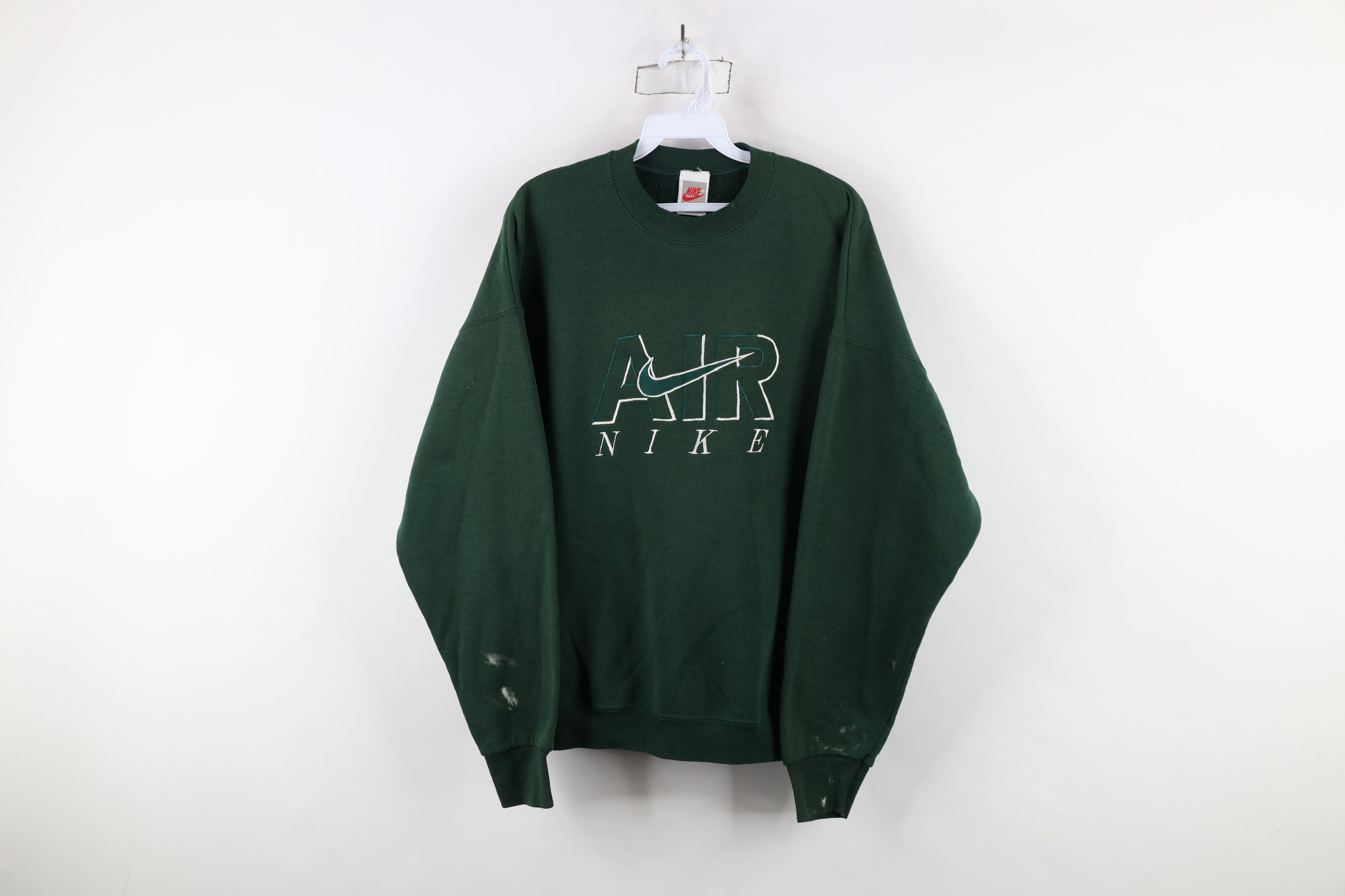 Nike × Vintage Vintage 90s Nike Air Scott Center Swoosh Sweatshirt USA Size US XL / EU 56 / 4 - 1 Thumbnail