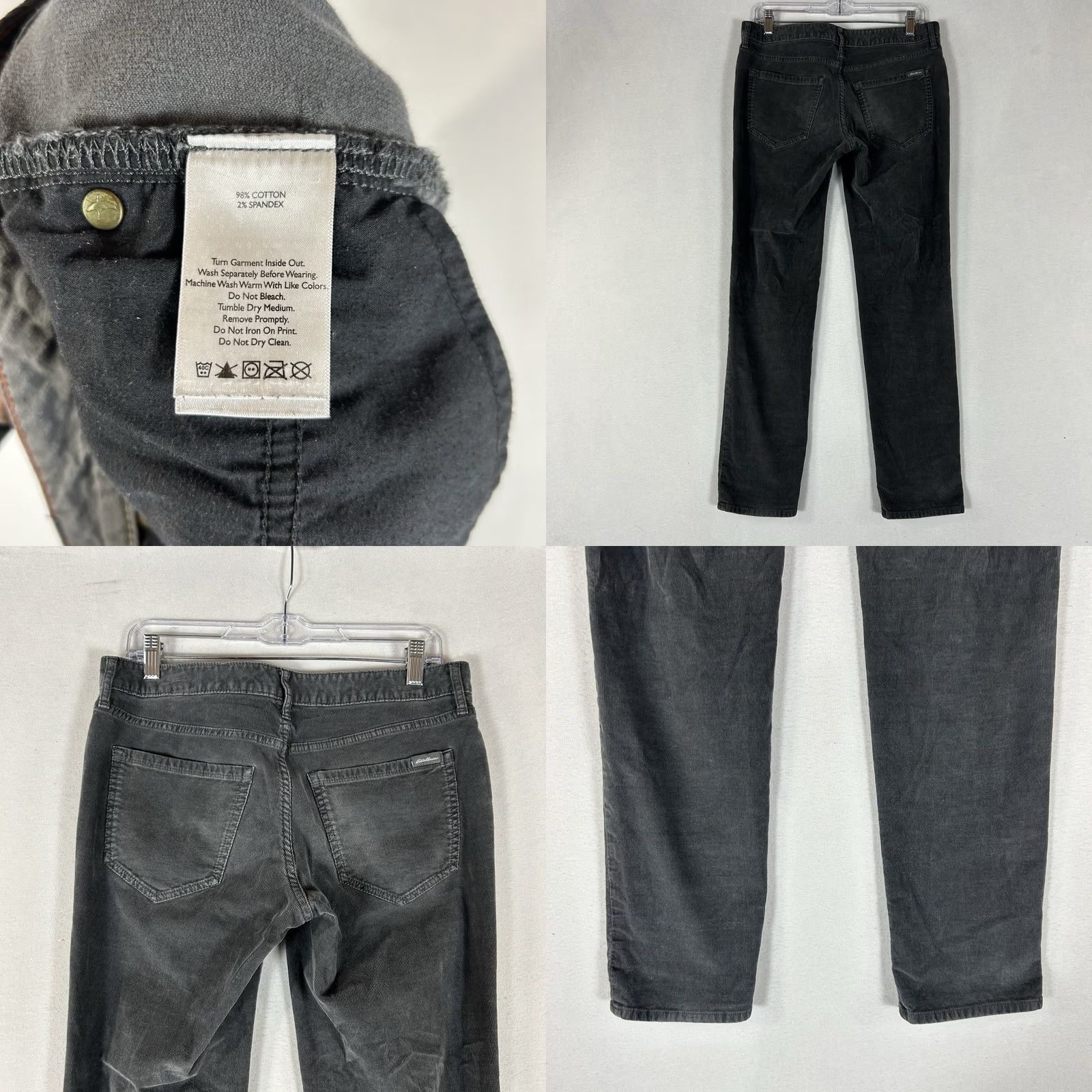 Eddie Bauer Eddie Bauer Boyfriend Slim Fit Corduroy Pants Womens 6 Gray Chino Casual Size 28" / US 6 / IT 42 - 8 Thumbnail