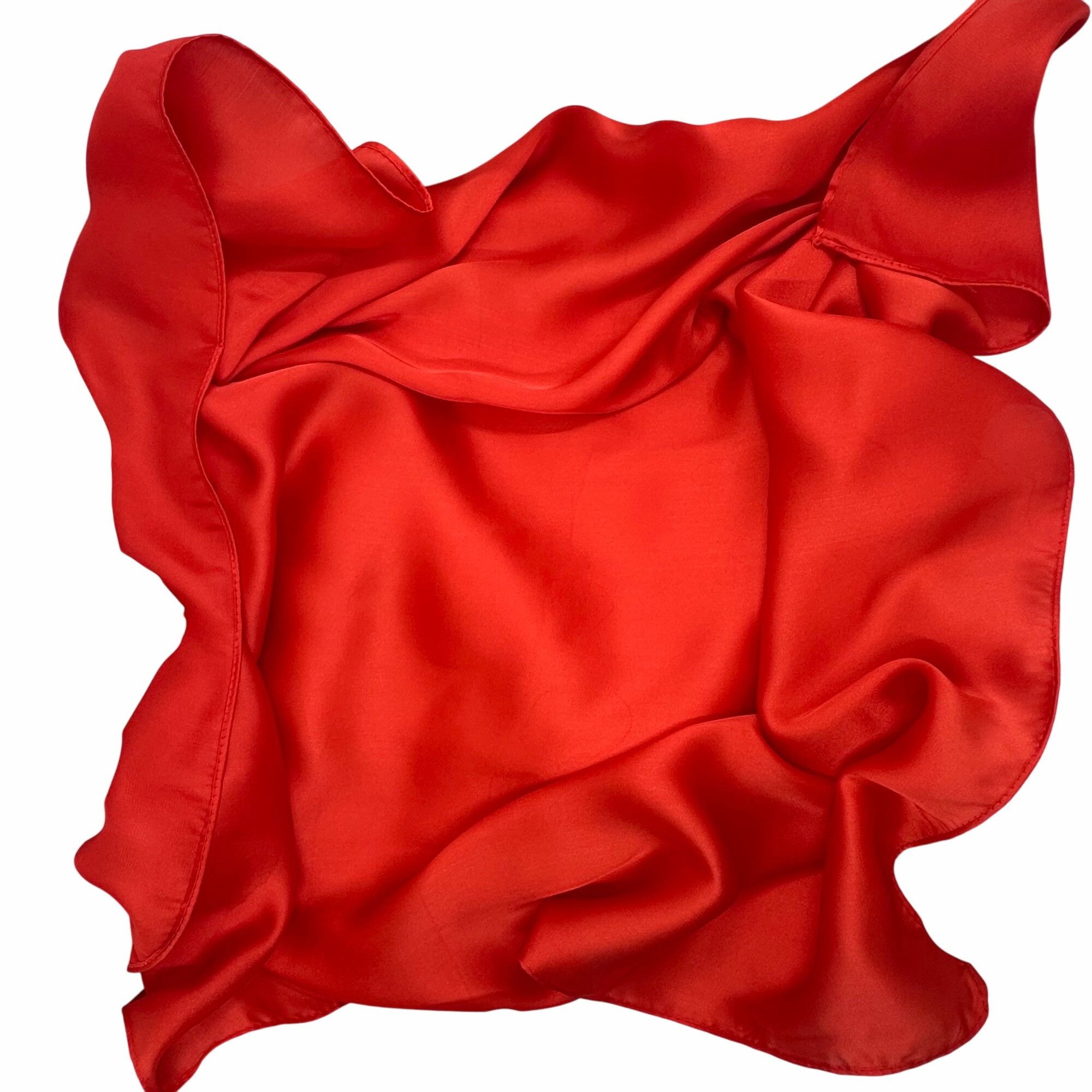 Other ❤️New Elegant Square Silky Scarf Bandana RED Hiyab Solid Sof Size ONE SIZE - 4 Thumbnail
