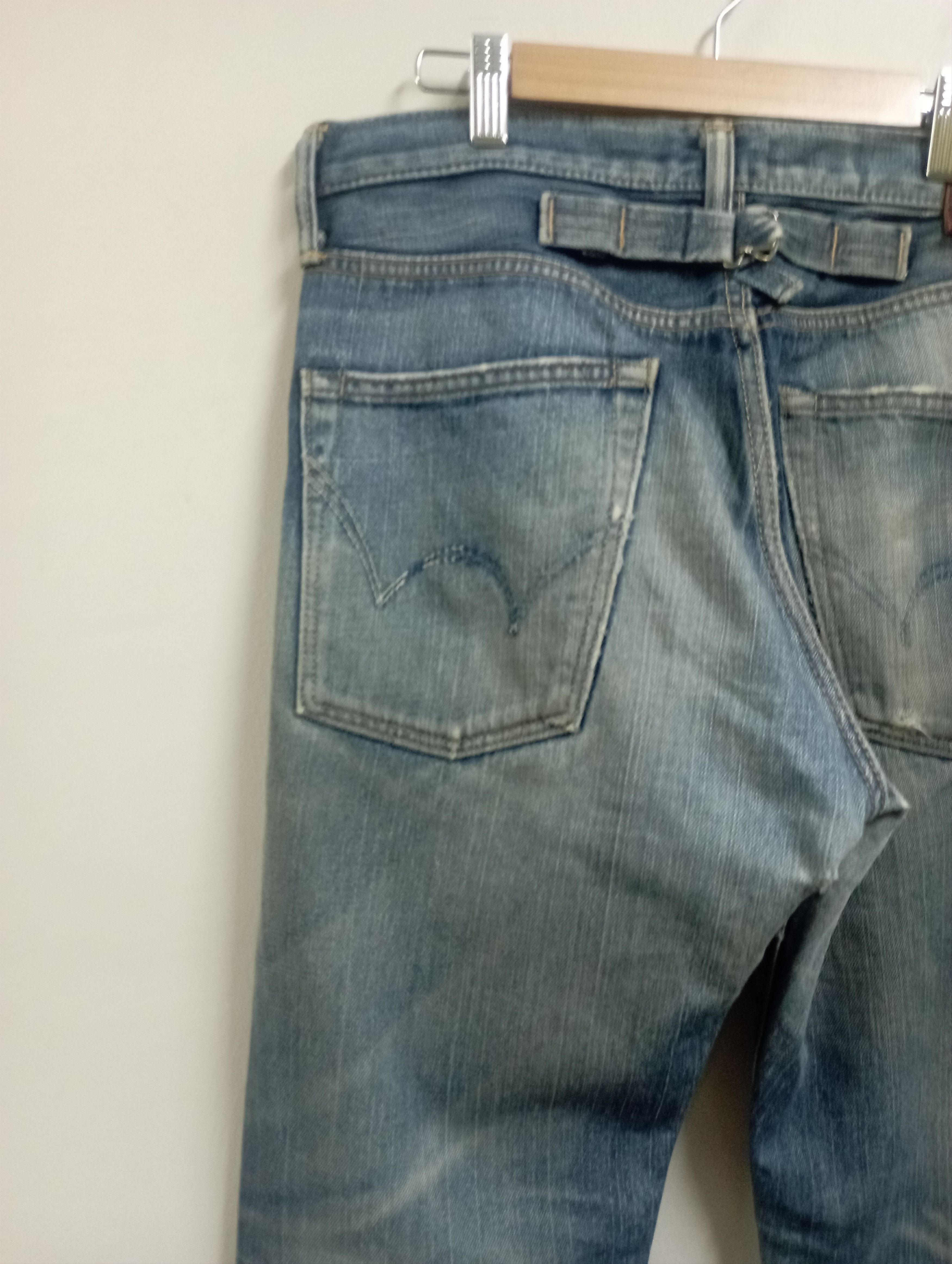 Sugar Cane Vintage Selvedge Buckle Distressed Edwin 505ZX Size US 31 - 12 Thumbnail