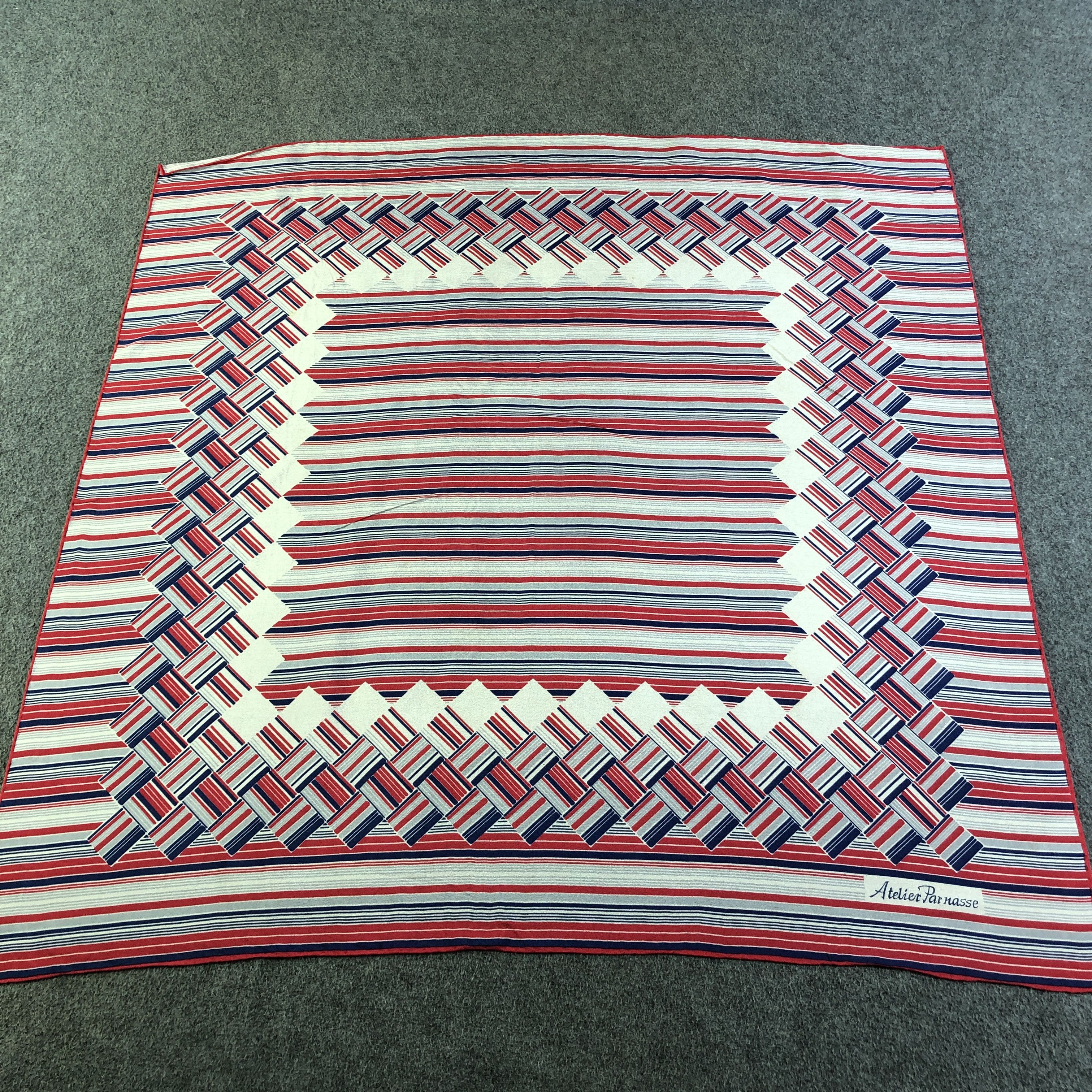 Vintage Atelier Parnasse Hand Rolled Silk Scarf M994 Size ONE SIZE - 2 Thumbnail
