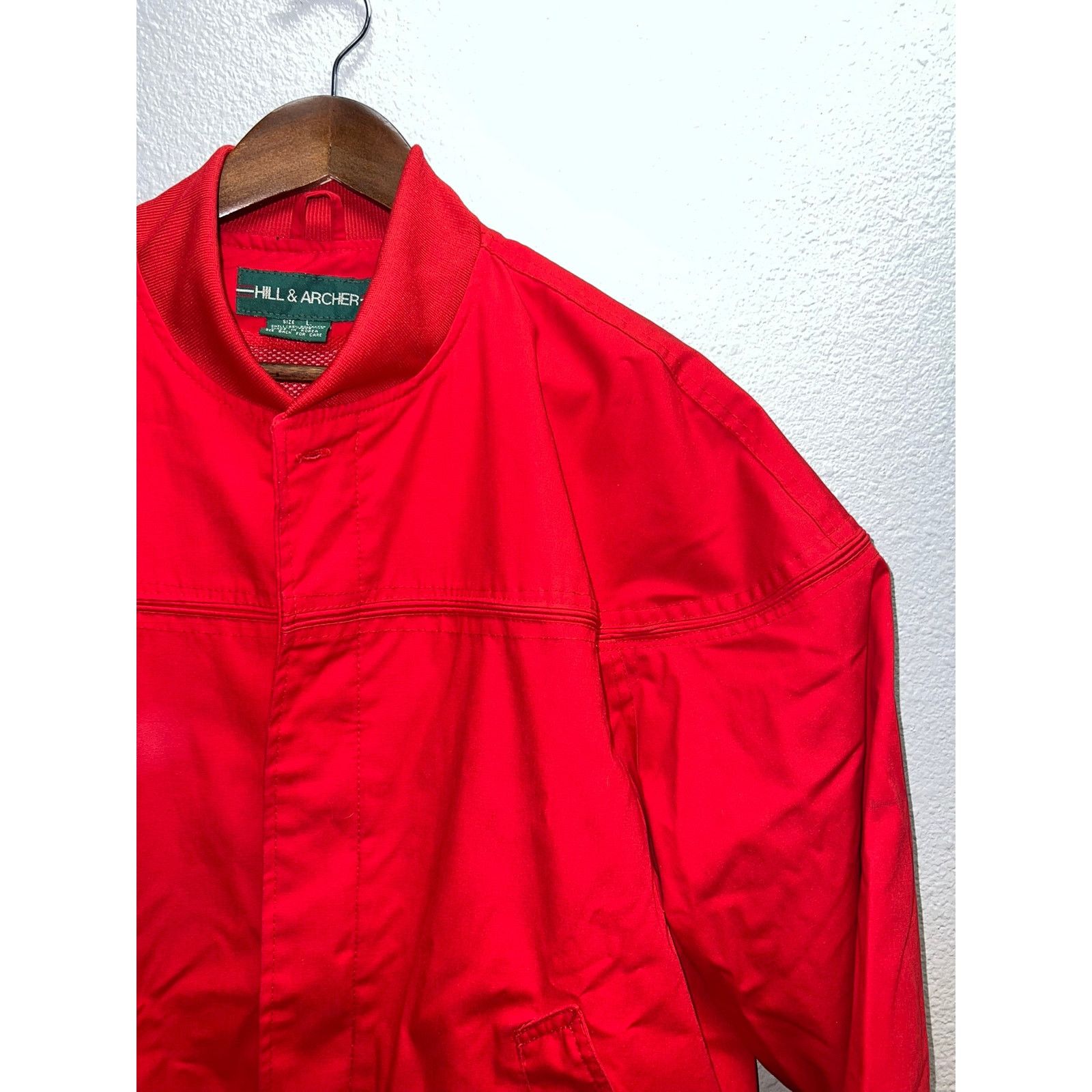 Vintage Vintage Hill & Archer Red Jacket Full Zip Nylon Coat 90s L Size US L / EU 52-54 / 3 - 2 Thumbnail