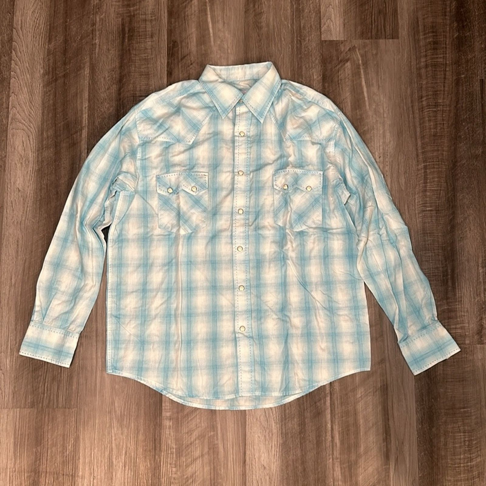 Other Double S Western Long Sleeve Pearl Snap Button - Large Size US L / EU 52-54 / 3 - 2 Thumbnail