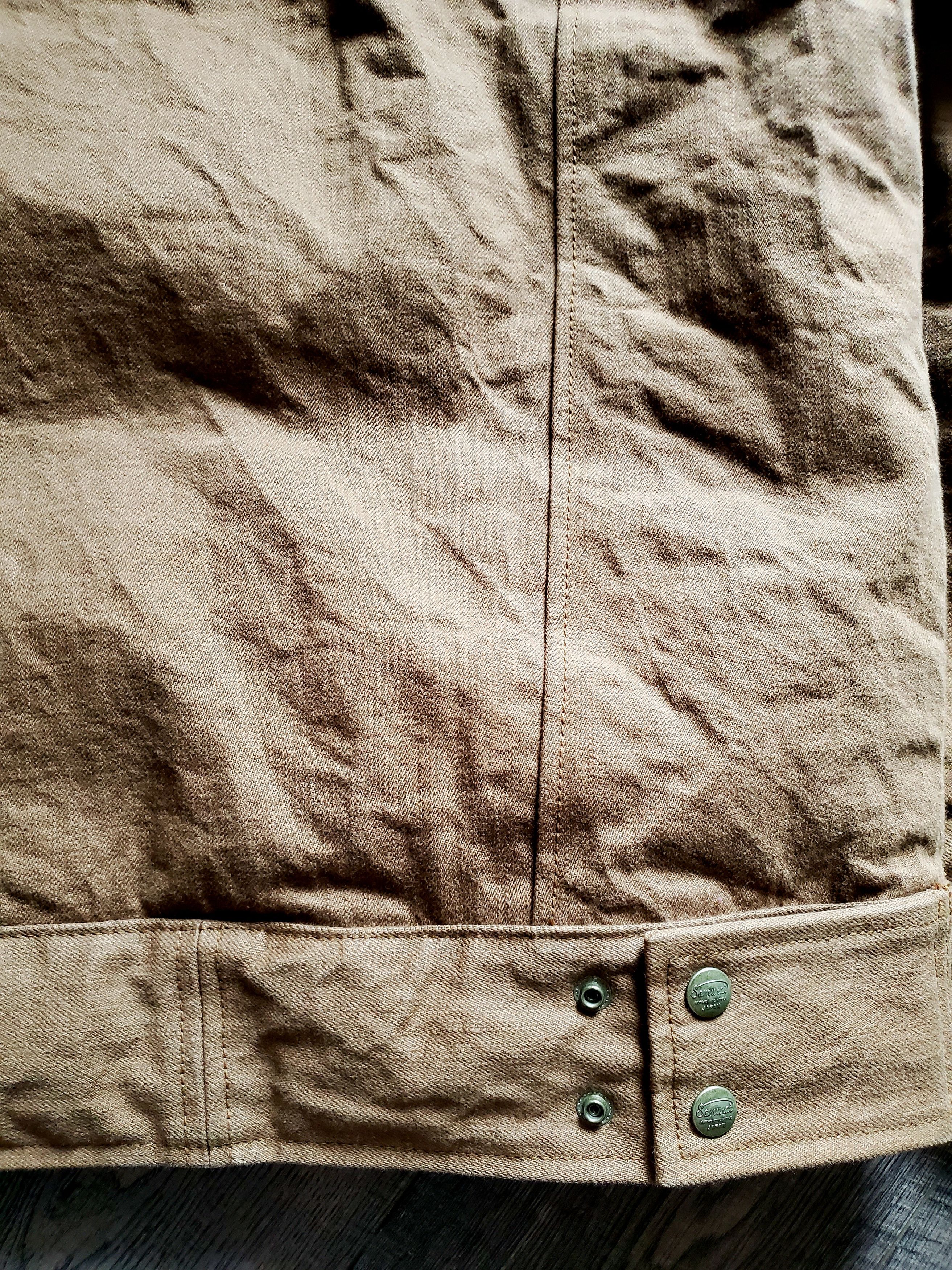 Samurai Jeans Kakishibu Horsehide Selvedge Chino Down Jacket Size US L / EU 52-54 / 3 - 13 Thumbnail