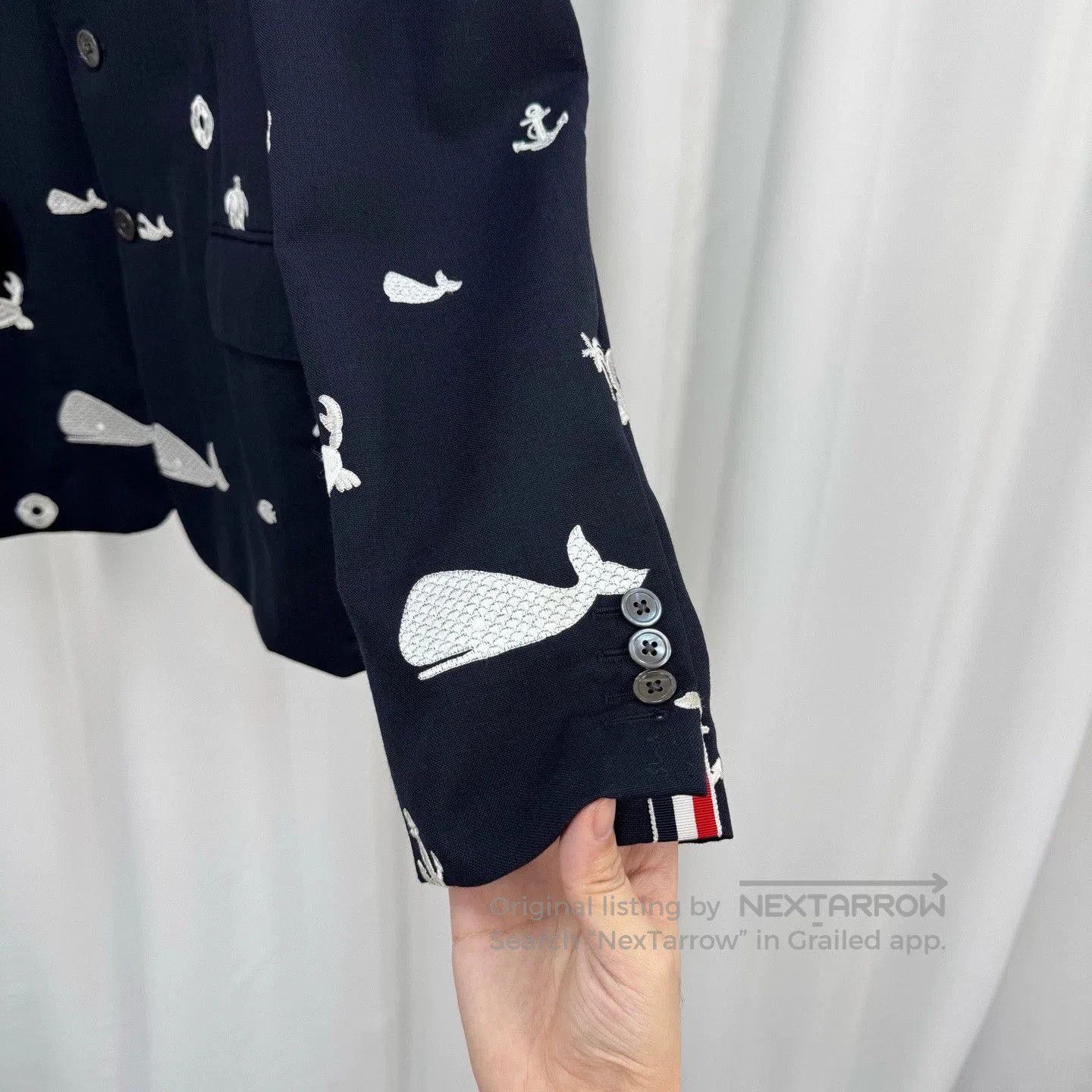 Thom Browne Whale Turtle Embroidered Suit Jacket. Size US M / EU 48-50 / 2 - 4 Thumbnail
