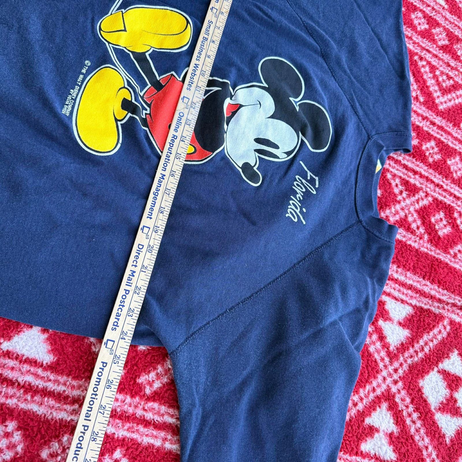 Velva Sheen VTG 80s Mickey Mouse Florida Sweatshirt Velva Sheen XL Size US XL / EU 56 / 4 - 5 Thumbnail