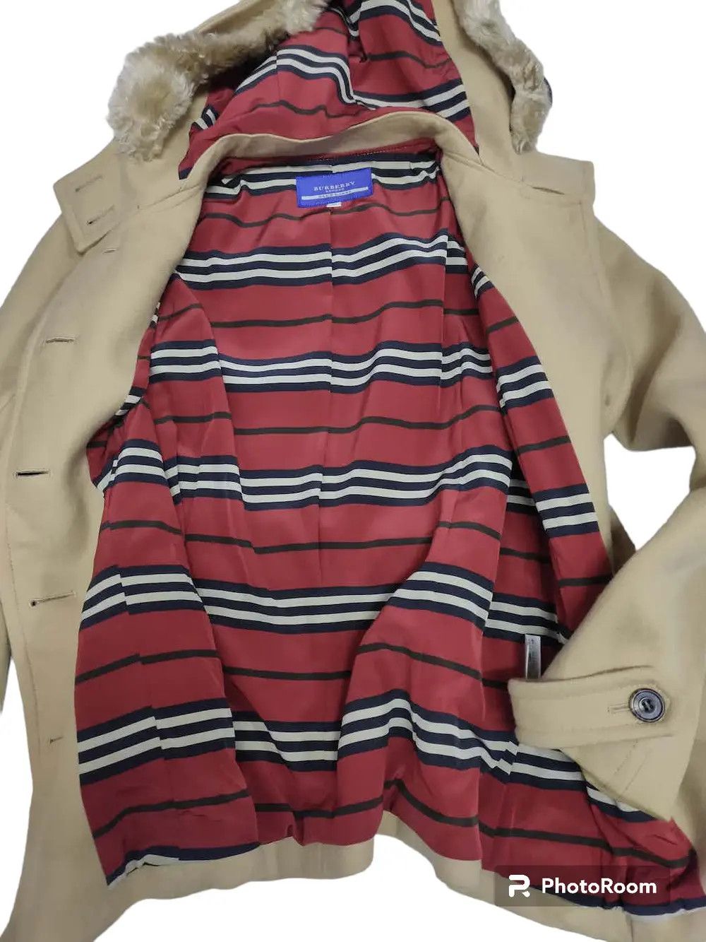 Burberry Burberry blue label fur wool coat Size XS / US 0-2 / IT 36-38 - 7 Thumbnail