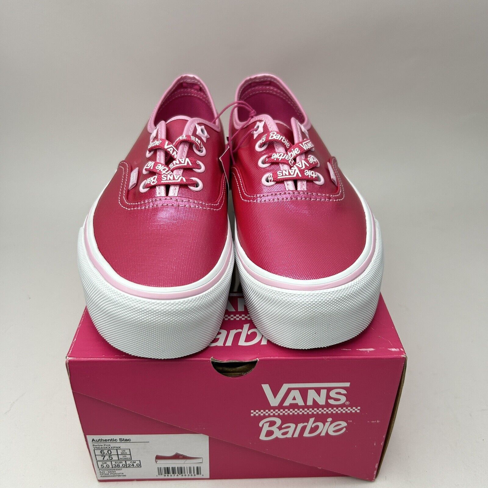 Vans Vans X Barbie Authentic Stac Platform “Hot Pink White” 2023 Size US 7.5 / IT 37.5 - 2 Thumbnail