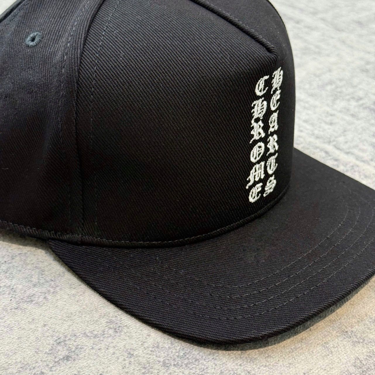 Chrome Hearts Chrome Hearts Vertical Logo Hat Black denim Size ONE SIZE - 2 Thumbnail