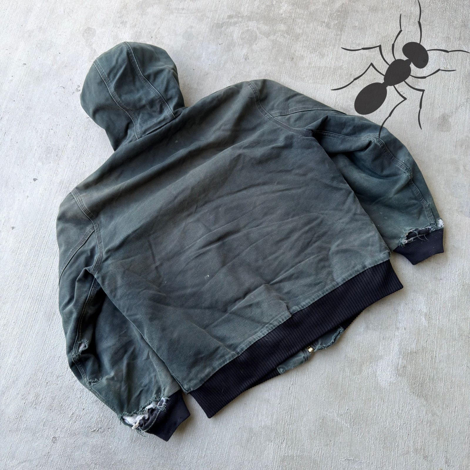 Carhartt × Vintage Carhartt J140 black hooded work wear jacket Size US M / EU 48-50 / 2 - 6 Thumbnail