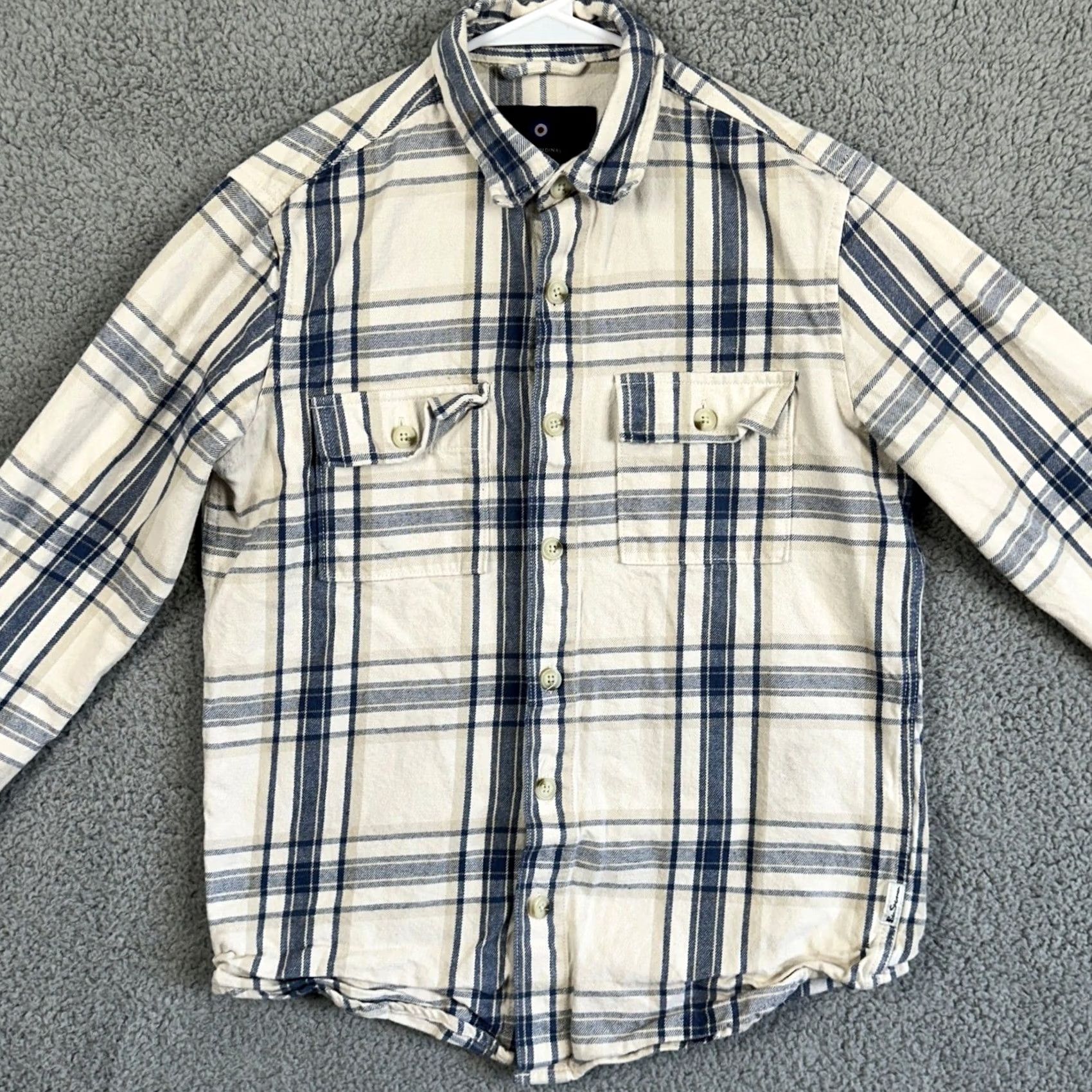 Ben Sherman Ben Sherman Flannel Shirt Mens Small Plaid Blue Flap Pocket Button-Up Size US S / EU 44-46 / 1 - 3 Thumbnail