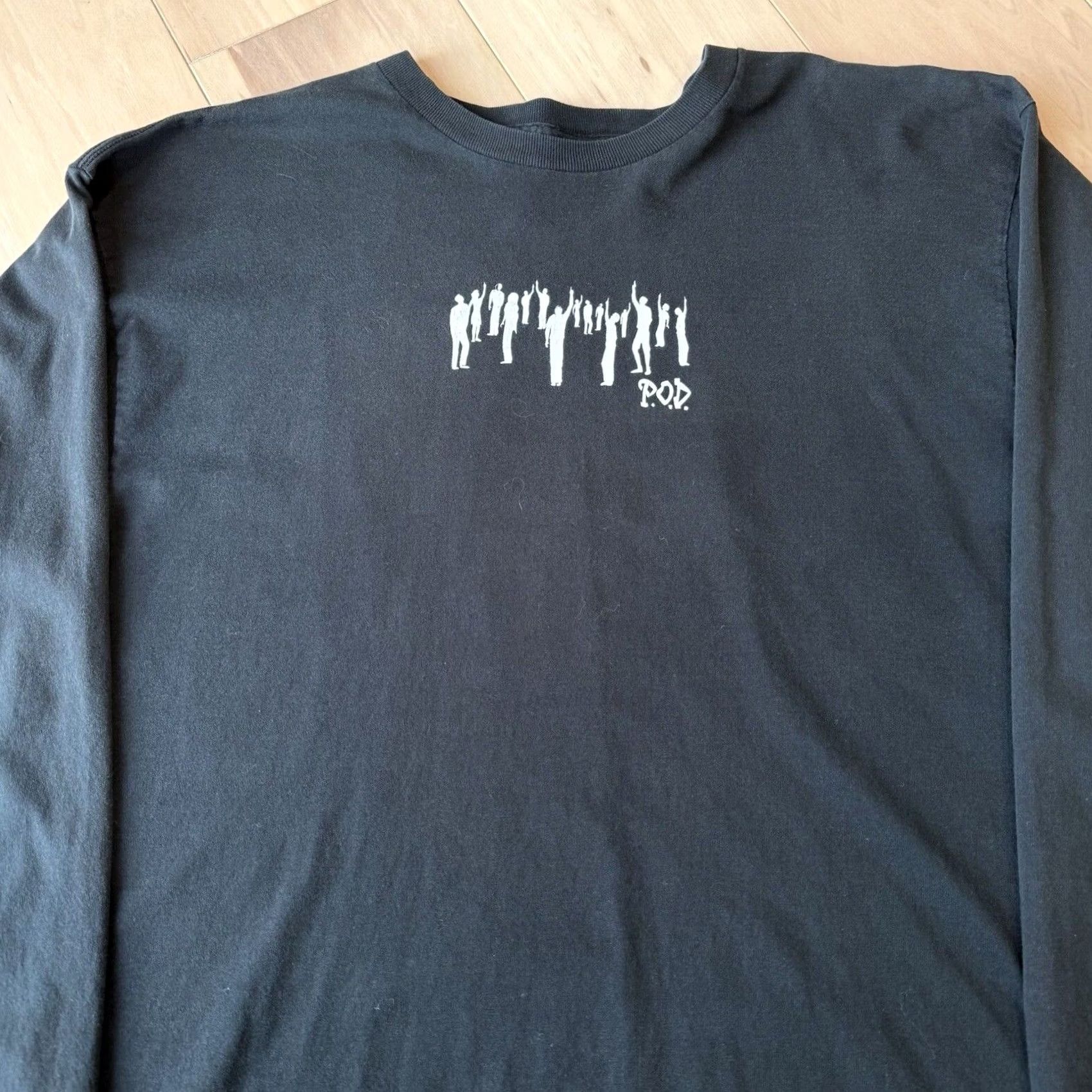Vintage VINTAGE POD Southtown Shirt 2XL Black Long Sleeve 90s Rock Punk Skater Crew Neck Men's Shirt Size US XXL / EU 58 / 5 - 3 Thumbnail