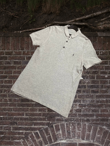 Allsaints Allsaints luxury streetwear gray polo tee Size US M / EU 48-50 / 2 - 1 Thumbnail