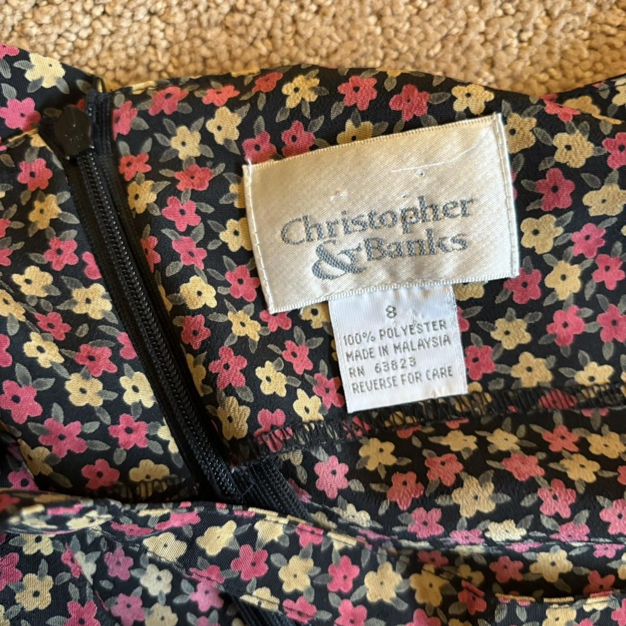 Designer Christopher & Banks Romper Floral Dress Size 30" / US 8 / IT 44 - 7 Thumbnail