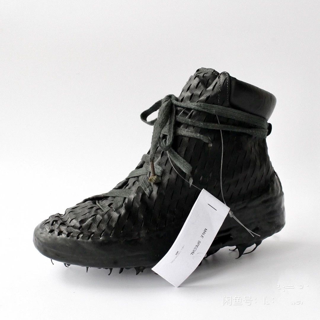Carol Christian Poell black drip rubber perforated sneakers Size US 10 / EU 43 - 1 Thumbnail