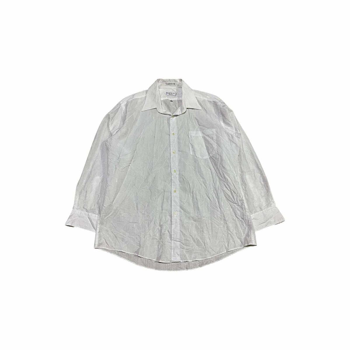 Yves Saint Laurent 🔥Vintage Yves Saint Laurent Menswear Shirt Minimal Logo Size US XL / EU 56 / 4 - 1 Thumbnail