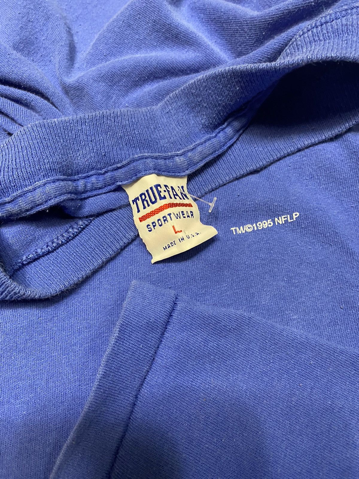 Giant × Vintage Vintage New York Giants True Fan NFL Long Sleeve Tshirt 1995 Size US L / EU 52-54 / 3 - 4 Thumbnail