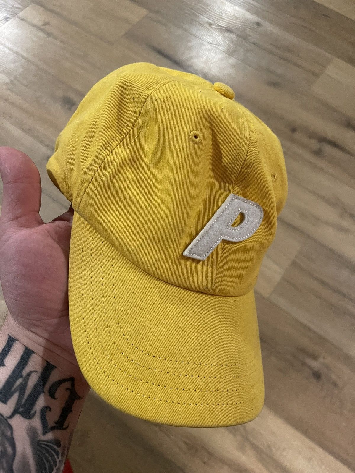 image of Palace Yellow 6 Panel P Hat, Men's