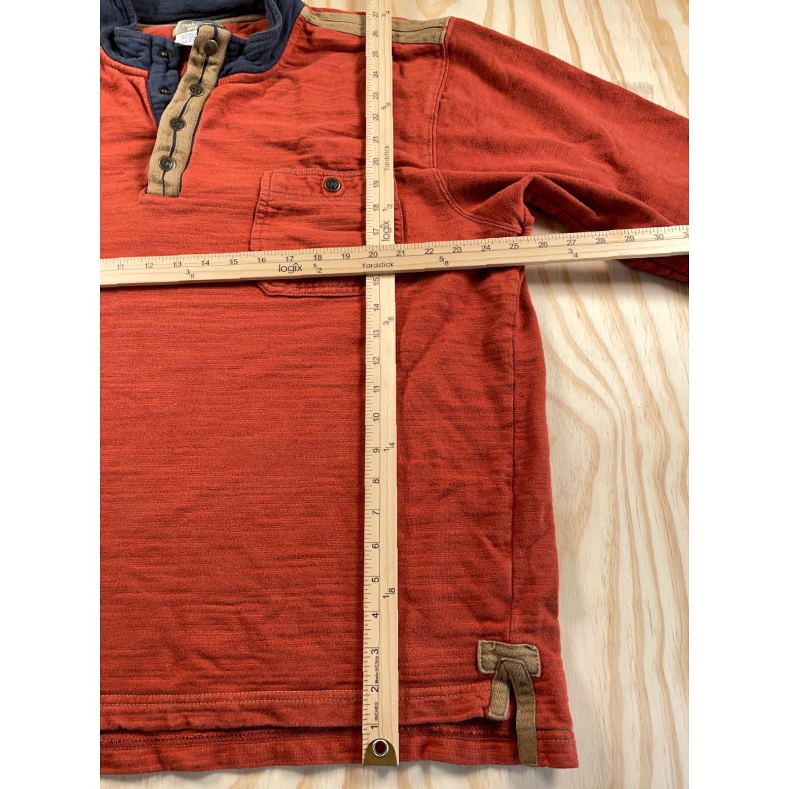 The Territory Ahead Territory Ahead Henley Sweatshirt Adult XL Dark Orange Snap Button Mens Size US XL / EU 56 / 4 - 4 Thumbnail