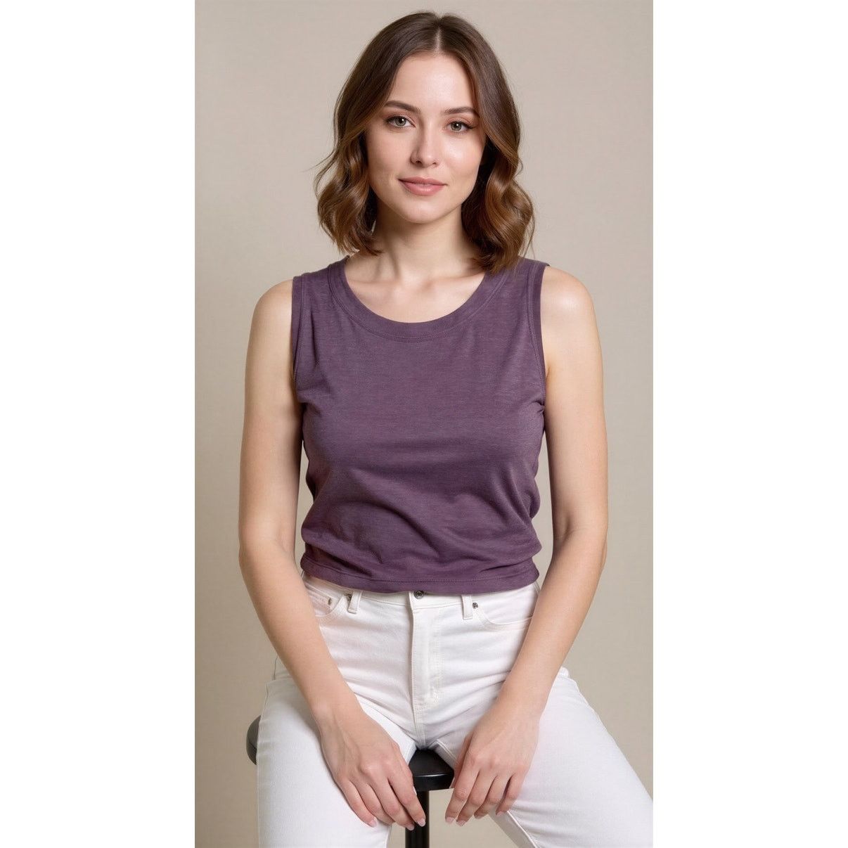 Athleta Athleta Tank Top Womens 1X Purple Sleeveless Scoop Neck Size XXL / US 16-18 / IT 52-54 - 1 Thumbnail