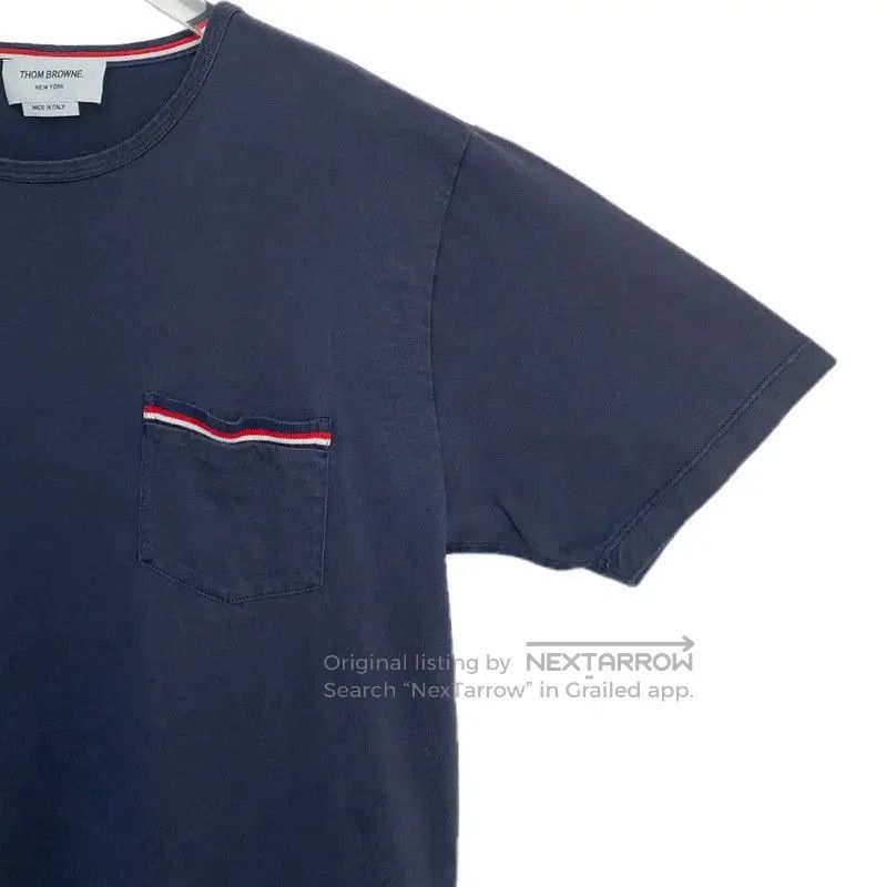 Thom Browne Thom Browne Men's Navy Cotton T-Shirt . Size US L / EU 52-54 / 3 - 4 Thumbnail