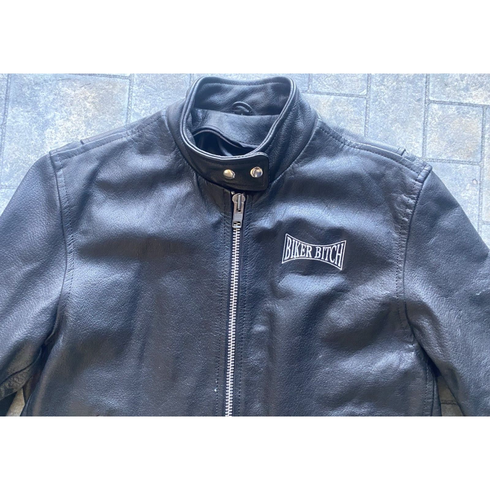 Vintage VINTAGE Biker Leather Motorcycle Jacket Coat Flaws Jamin Leather Women’s Size L Black Jacket Size L / US 10 / IT 46 - 6 Thumbnail
