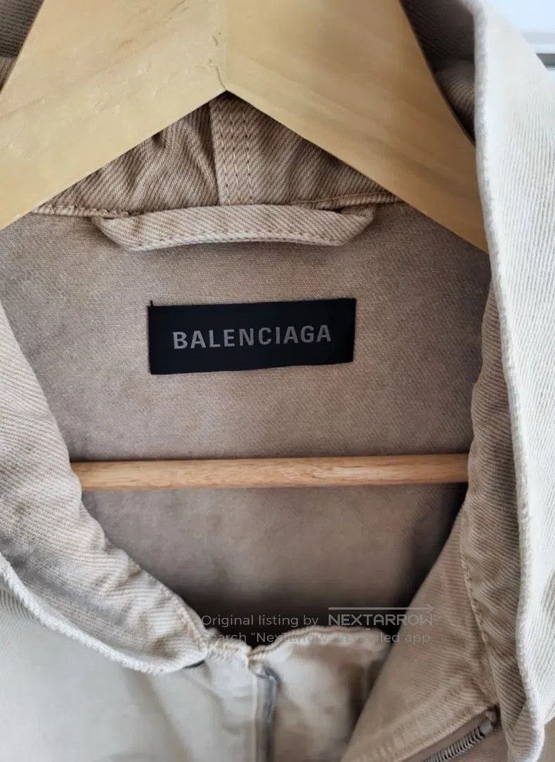 Balenciaga Balenciaga Distressed denim work jacket Size US S / EU 44-46 / 1 - 5 Thumbnail