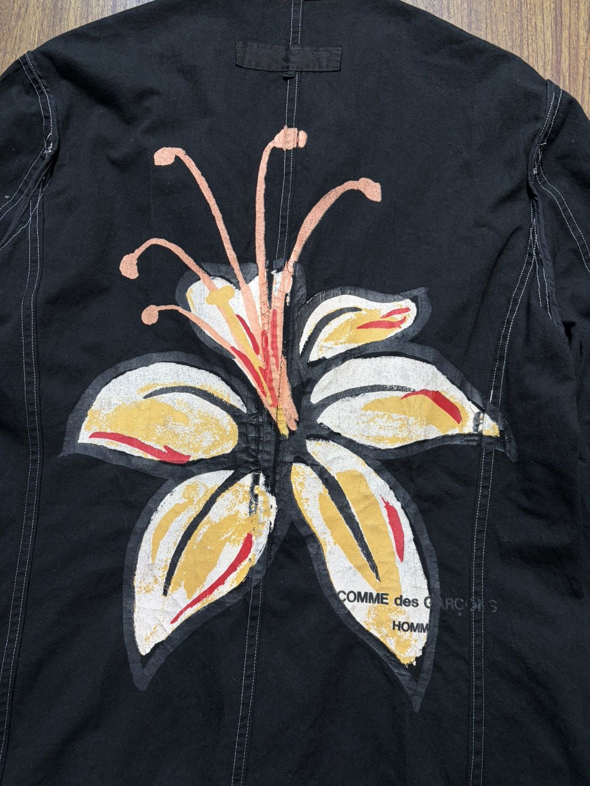 Comme des Garcons Homme FREE TAX! AD2002 Painted Flower Reversible Blazer Jacket Size US M / EU 48-50 / 2 - 5 Thumbnail