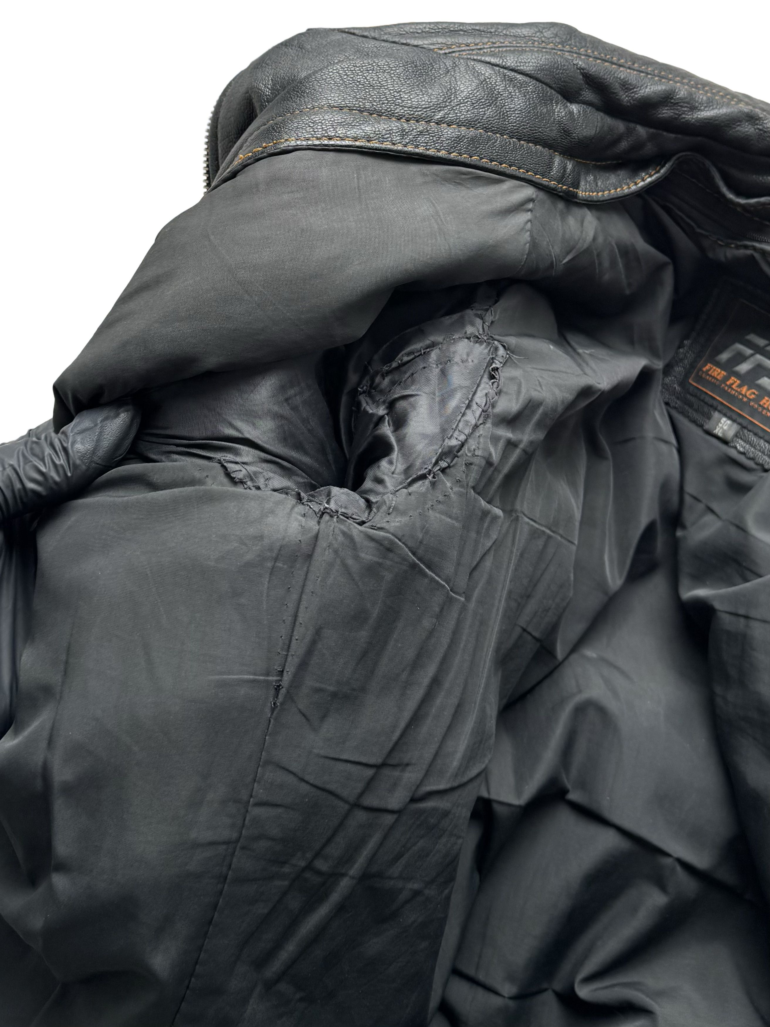 Genuine Leather Leather Jacket From The 90's (V131) Size US XL / EU 56 / 4 - 15 Thumbnail