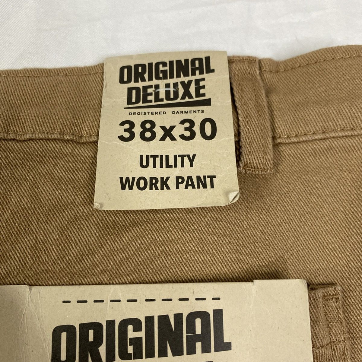 DELUXE Original Deluxe Mens Work Pants Rugged Khaki 38x30 NWT Size US 38 / EU 54 - 8 Thumbnail