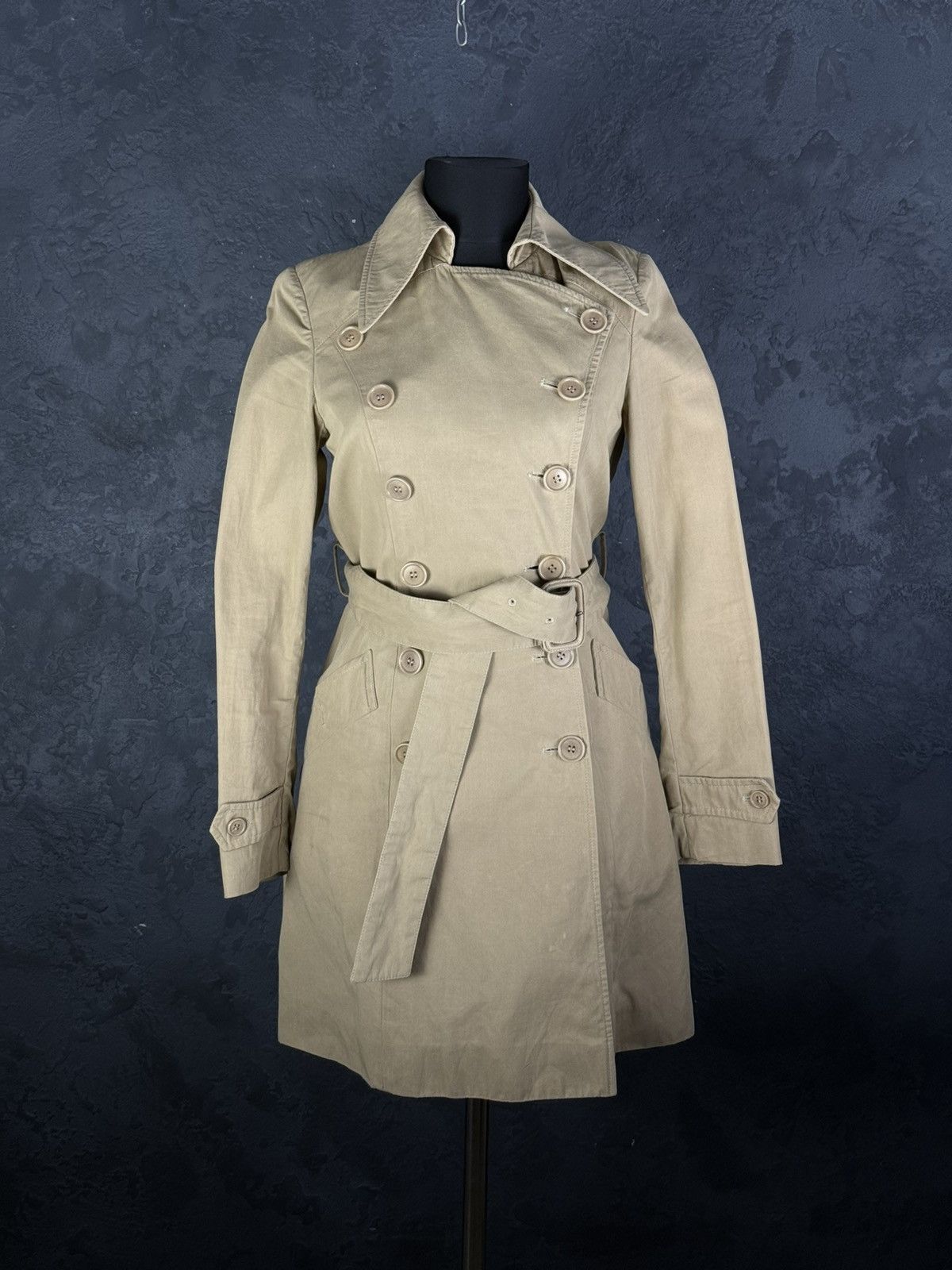 Helmut Lang Vintage Helmut Lang Women’s Double-Breasted Trench Coat 38 Size XS / US 0-2 / IT 36-38 - 2 Thumbnail