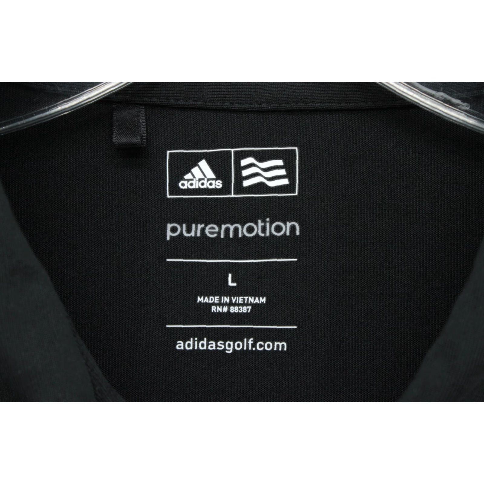 Adidas Adidas Golf Polo Shirt Mens Large Black 4 Button Puremotion Polo Knit Short Sleeve Casual Preppy Golfing Shirt Mens L Black Adidas Golf Polo Size US L / EU 52-54 / 3 - 3 Thumbnail