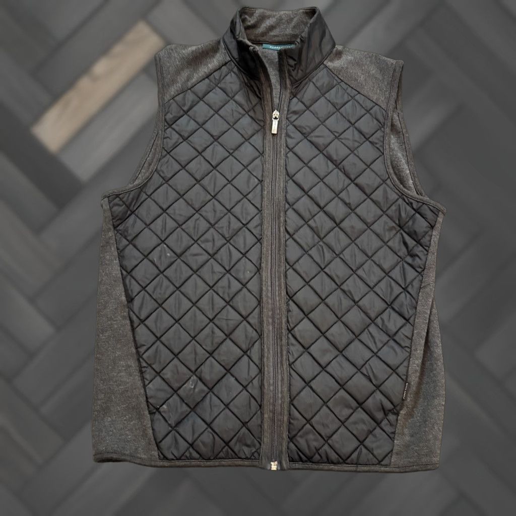 Perry Ellis Perry Ellis Quilted Knit Sweater Vest Jacket Mens Small Black Full Zip Gorpcore Size US S / EU 44-46 / 1 - 1 Thumbnail