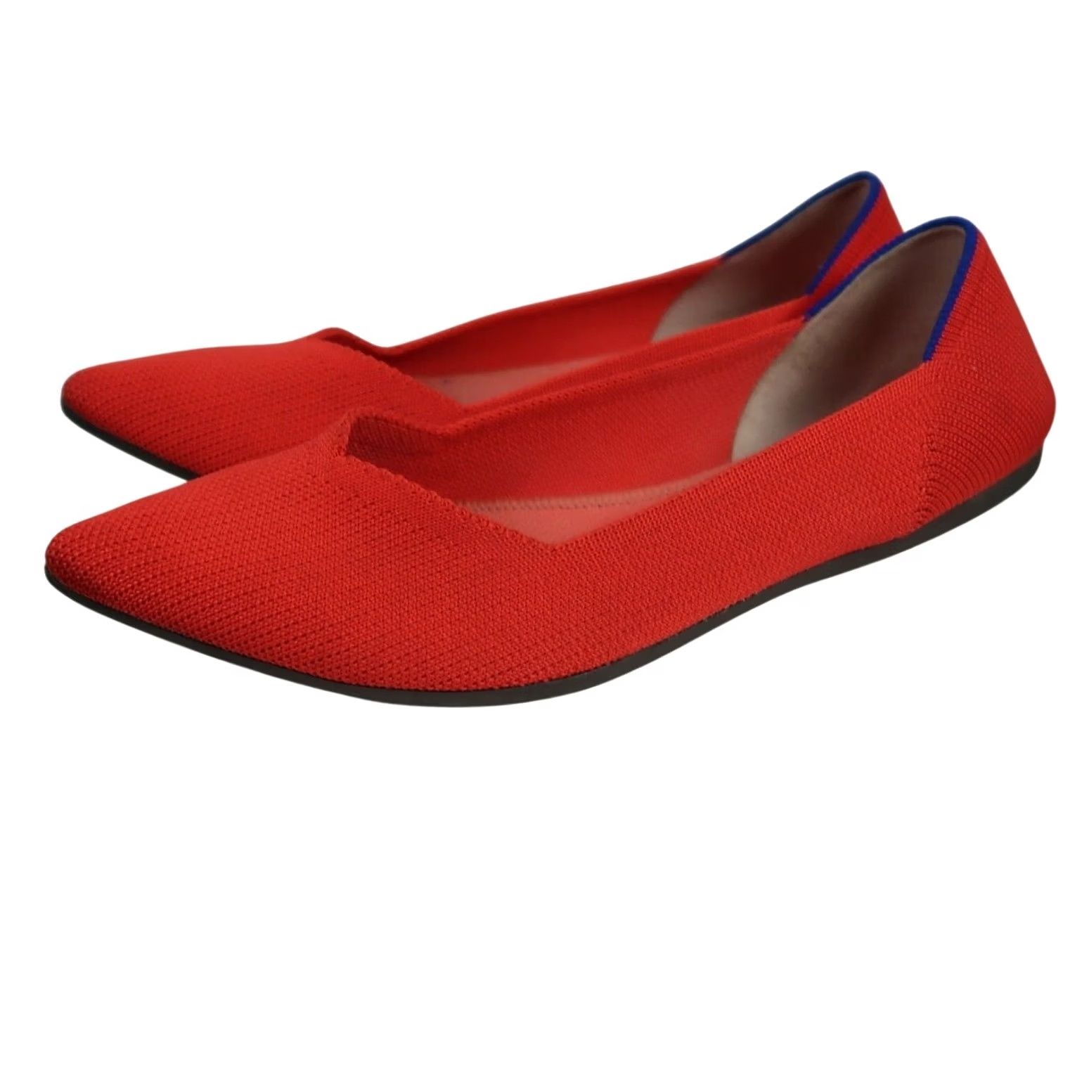 Rothy's Rothy's Point Ballet Flats Orange-Red Knit Size 8.5 Women Flat Pointed Toe Casual Spring Summer Size US 9 / IT 39 - 3 Thumbnail