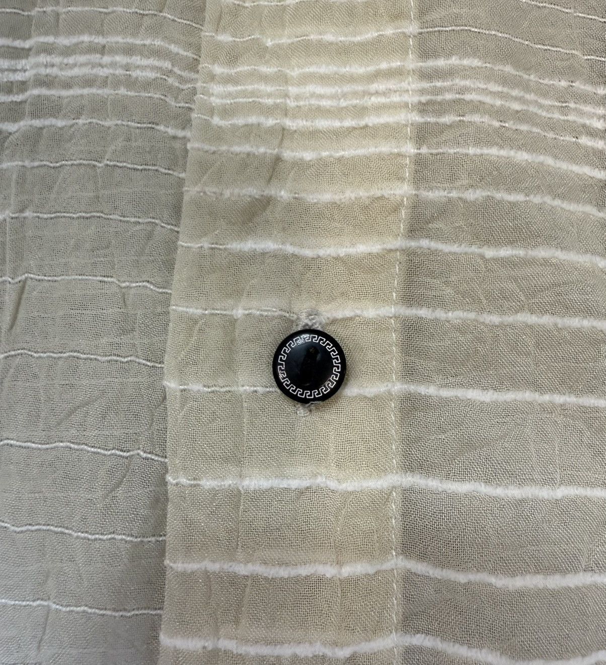 Versace Versace Classic Men Short Sleeve Logo Shirt Striped Viscose Size US M / EU 48-50 / 2 - 6 Thumbnail