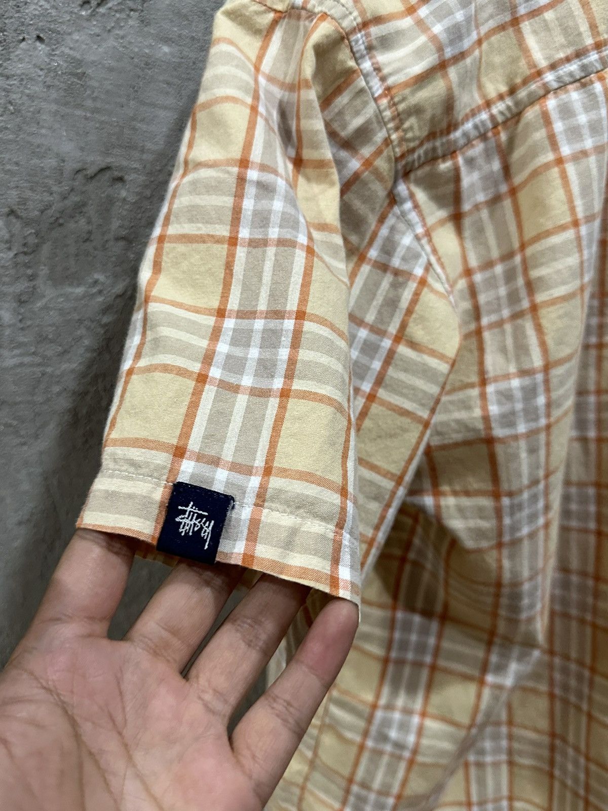 Stussy 1990-Vintage Stussy Burberry NovaCheck Monogram Shirt Size US L / EU 52-54 / 3 - 4 Thumbnail