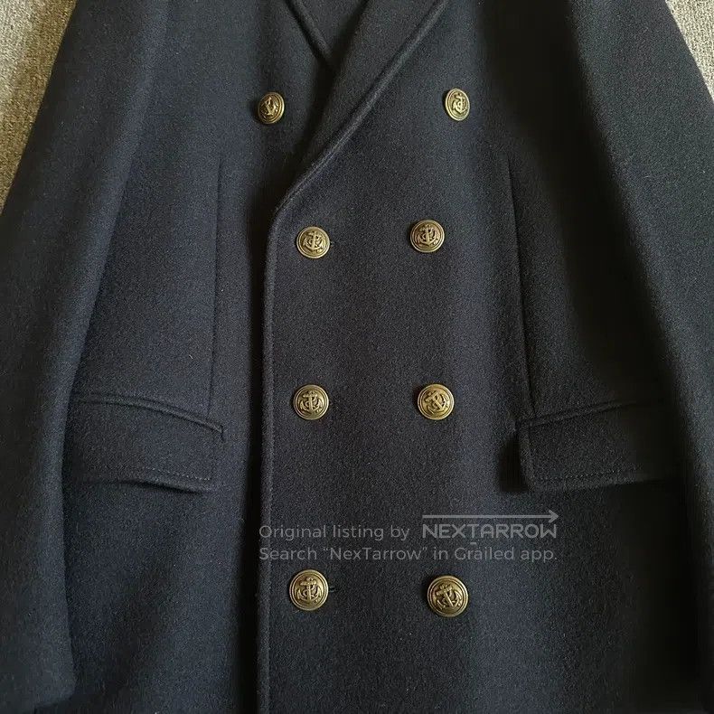 Saint Laurent Paris Saint Laurent Paris Navy Anchor Double Breasted Coat Jacke Size US L / EU 52-54 / 3 - 4 Thumbnail
